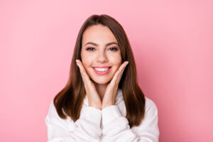 woman smiling