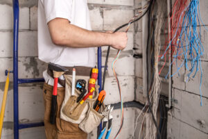 Electrician at work