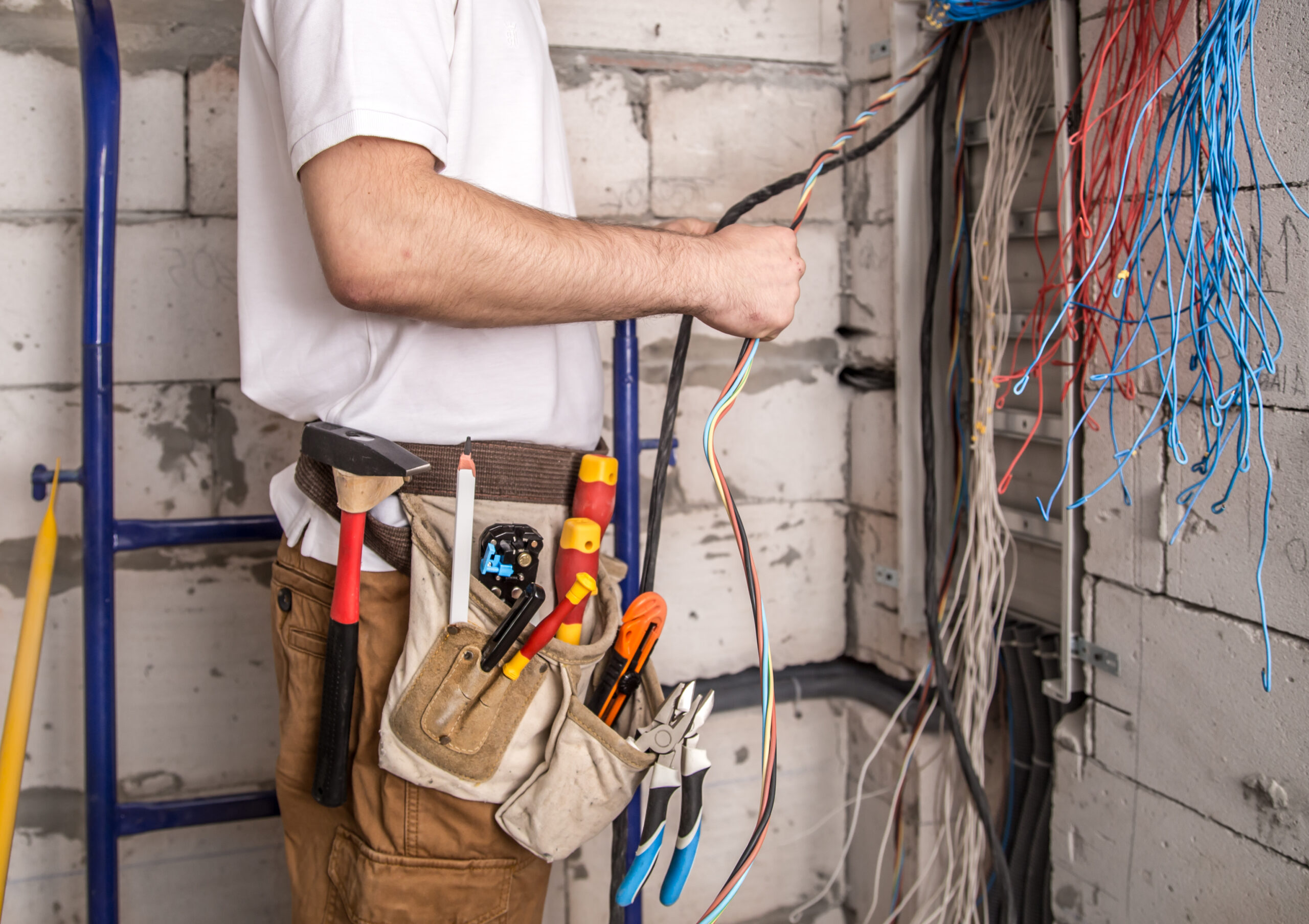 Electrician at work