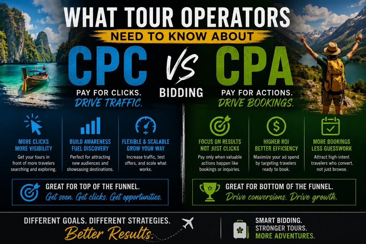 What Tour Operators Need to Know About CPC vs CPA Bidding