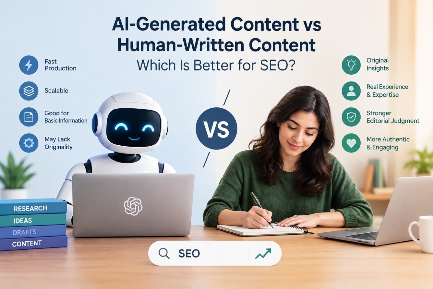 AI-Generated vs Human-Written Content: Which Is Better for SEO?