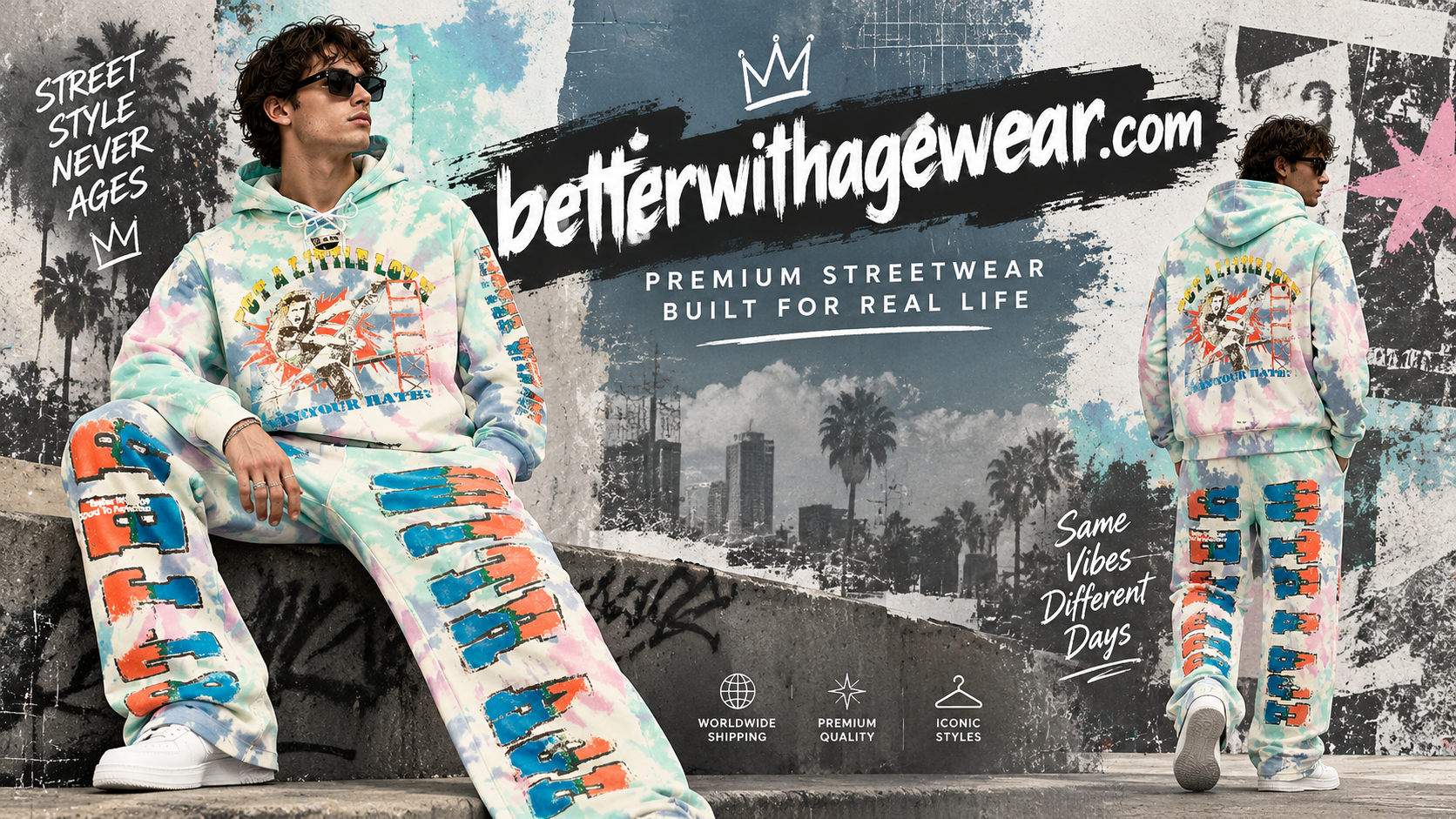 Better With Age Tie-Dye Hoodie & Pants – Bold Streetwear Style | Better With Age