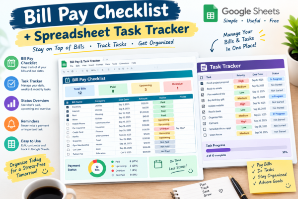 Bill Pay and Task Tracker Template