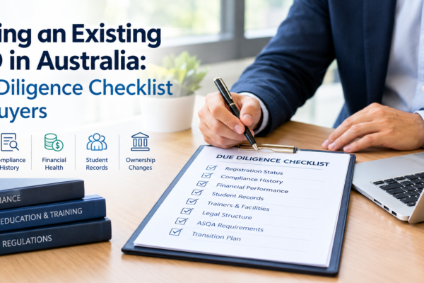 Buying an Existing RTO in Australia: Due Diligence Checklist for Buyers