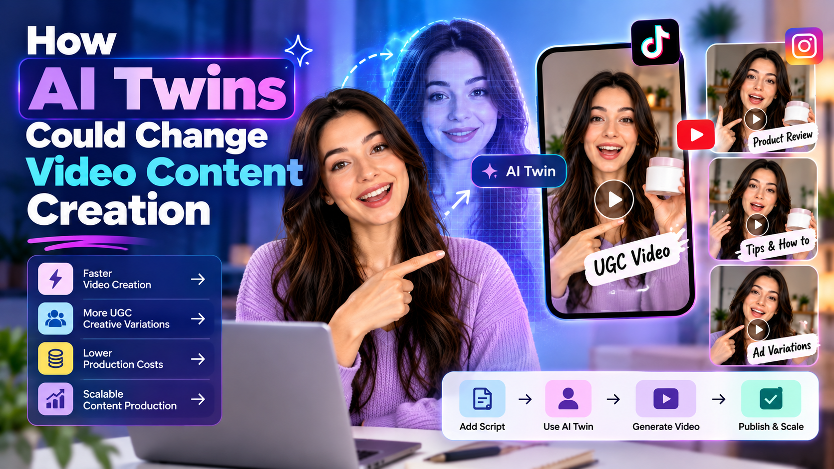 AI twin for UGC video