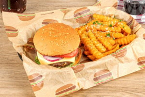 Custom food basket liners