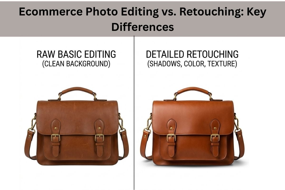 Ecommerce Photo Editing vs. Retouching Key Differences