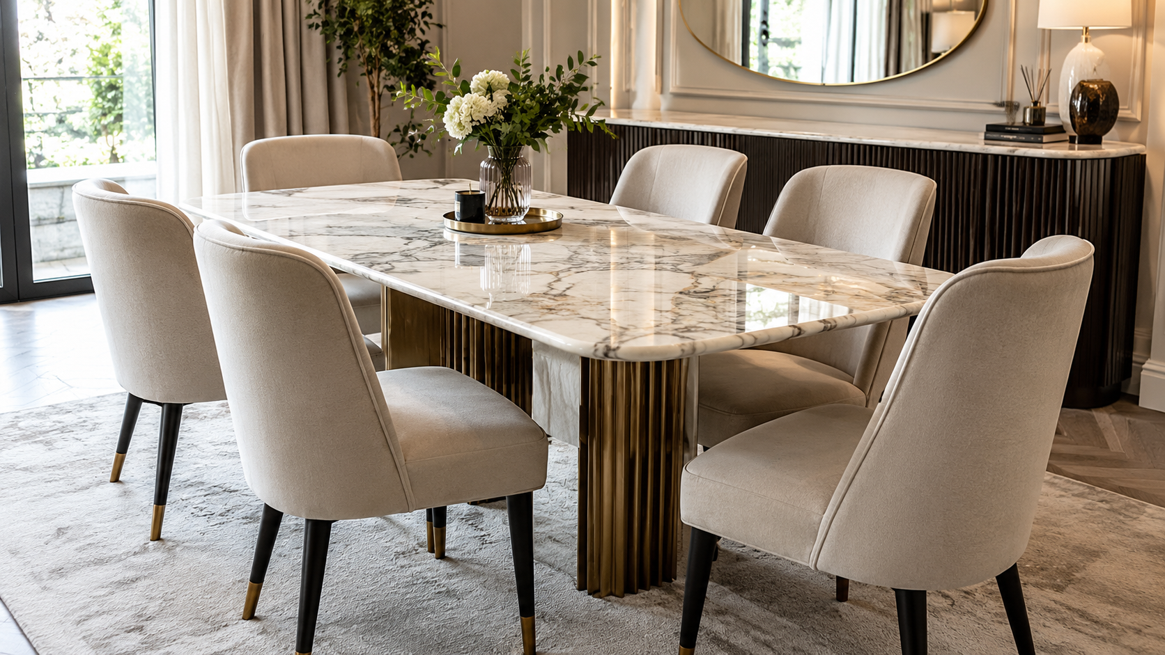 Marble Dining Tables and Chairs