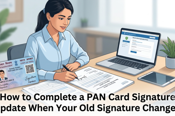 How to complete a PAN card signature update online