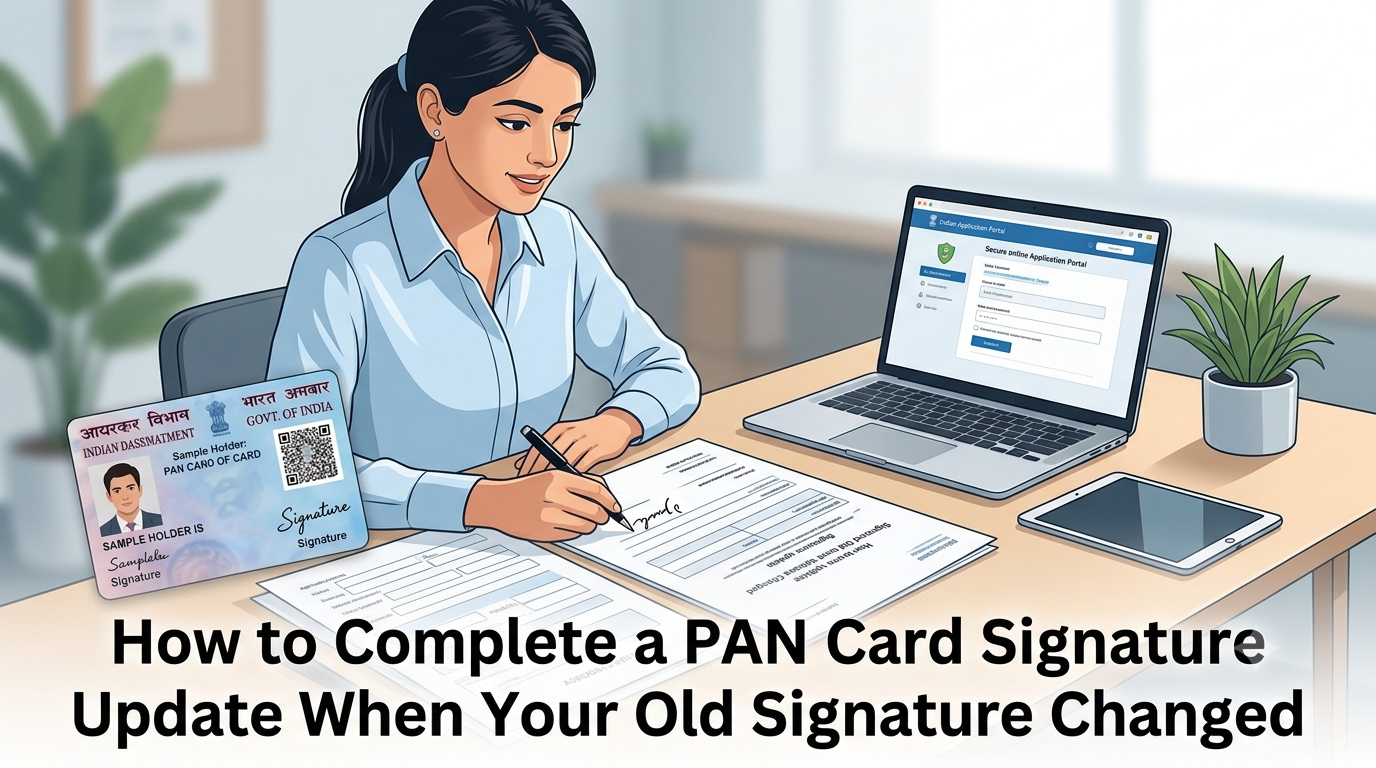 How to complete a PAN card signature update online