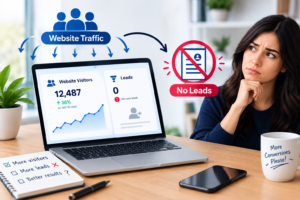 website traffic but no leads