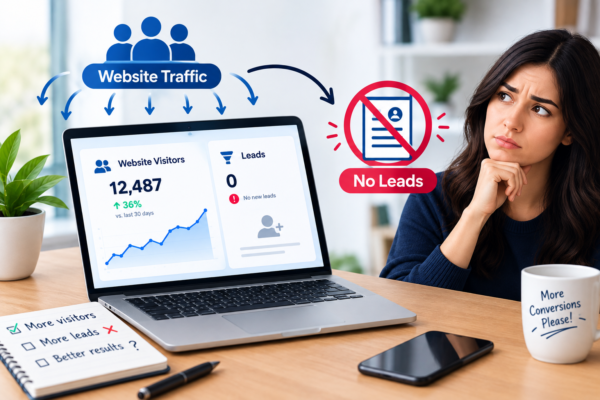 website traffic but no leads