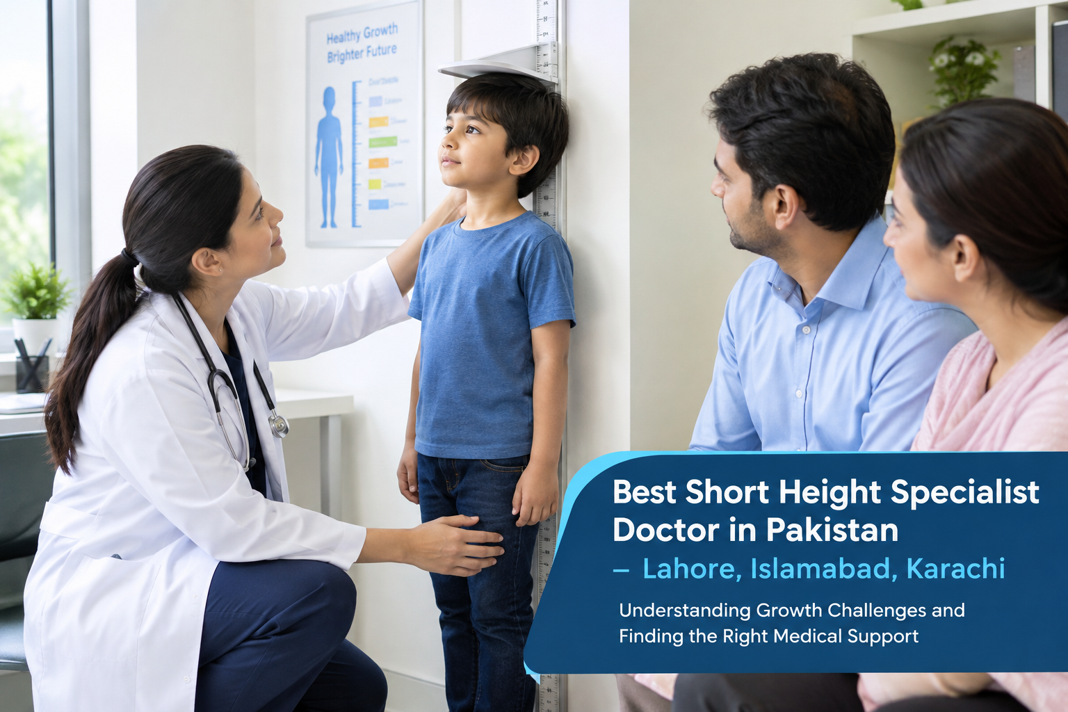 Best Short Height Specialist Doctor in Pakistan for child growth assessment and personalized medical support in Lahore, Islamabad, and Karachi.