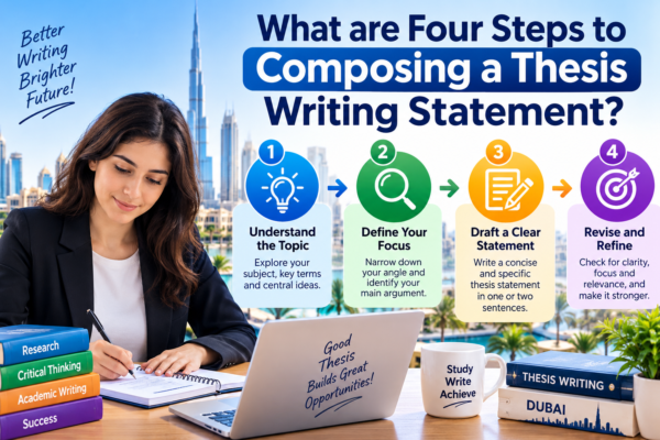 What are Four Steps to Composing a Thesis Writing Statement