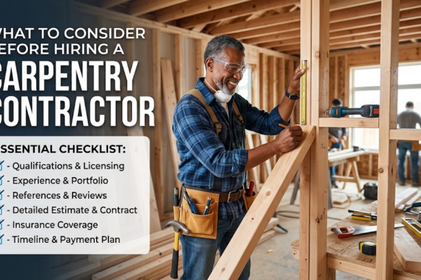 What to Consider Before Hiring a Carpentry Contractor