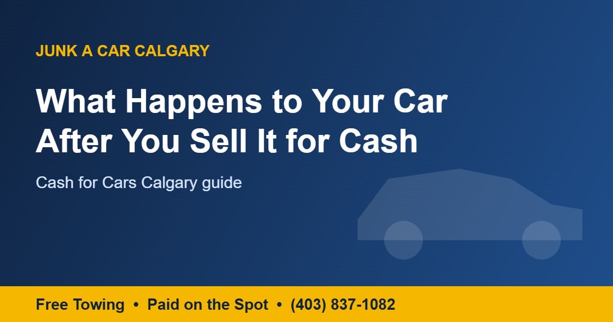 Cash for cars Calgary - what happens after you sell your car