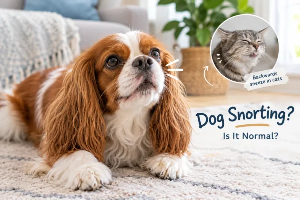 Dog snorting during a reverse sneezing episode