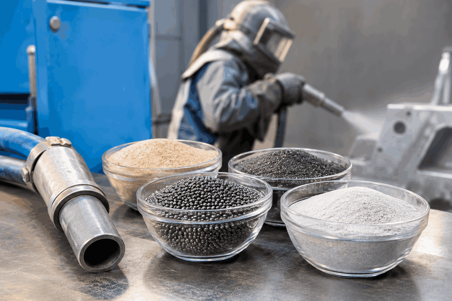 Choosing the right abrasive media for metal blasting
